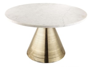 Premium Modern Marble <b>Coffee</b> <b>Table</b> with Artistic Metal Frame for High-End Residential and Commercial Interior Projects - Product Image 4