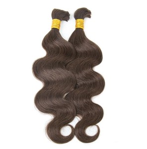 Extensions de cheveux indiens Remy ondulés, couleur brun naturel doux, 100% cheveux humains, tissage ondulé et profond - Product Image 3