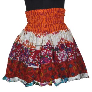 Gypsy Multi <b>Patchwork</b> Mini Rara <b>Skirt</b> Hippy Boho Festival Boho Stylish Multi Color Patch Cotton Mini Sexy <b>Skirt</b> for Summer Wear - Product Image 2