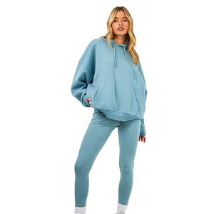 Nueva Llegada: Conjunto Deportivo de 2 Piezas para Mujer, Sudadera Oversize y Leggings Ajustados con Cordón, a la Moda - Product Image 5