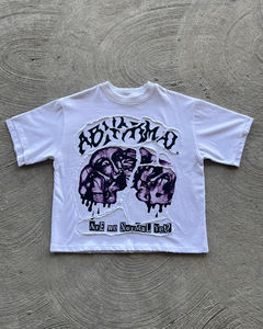 T-shirts Homme Oversize en Coton de Haute Qualité, Impression Personnalisée du Logo, Design Épaules Tombantes, DTG, Grammage Lourd, Coupe Courte et Ample, Tissu Peigné - Product Image 2