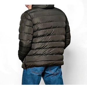 Blouson matelassé vert olive personnalisé pour homme, vente en gros, à capuche, pull-over, demi-zip, chaud, rembourré, pour l'extérieur, pour homme, vente OEM - Product Image 6