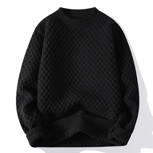 Suéteres de Hombre de Alta Calidad, Personalizados con Logotipo, de Algodón y Mohair, Holgados, Tejidos, con Diseño Jacquard - Product Image 3