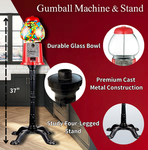 Machine à Gumball en métal antique Kwang Hsieh 15 "avec pièces de support - Product Image 5