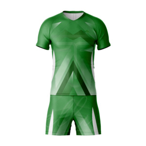 Custom Men's Soccer Jersey Set Short Sleeve V-Neck Sublimated Geometric Print Moisture Wicking Quick Dry Breathable Summer 100% - Product Image 5