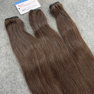 Best <b>Selling</b> 2026 Raw Hair Bundle Vietnamese Human Hair Natural Straight Brown Weft Hair Extensions Double Drawn Bulk Price - Product Image 5