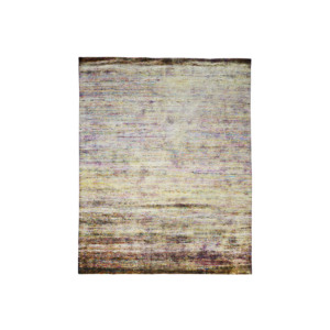 Collection de tapis de luxe noués à la main en pure soie et laine, design oriental moderne vieilli, à poils ras 3D - Product Image 1
