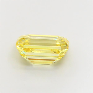 Pierre précieuse de luxe fantaisie jaune intense étincelante, diamant de laboratoire CVD certifié, taille coussin radieuse, pierre gemme lâche - Product Image 4