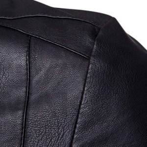 Solid Color <b>Men</b> <b>Leather</b> <b>Jacket</b> Custom Design <b>Leather</b> <b>Jacket</b> Casual Wear <b>Leather</b> <b>Jacket</b> For <b>Men</b> - Product Image 2