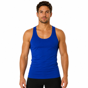100% Polyester Casual Fit <b>Athletic</b> Sleeveless Gym Fitness Workout Men's Tank Tops Quick Dry Breathable Custom OEM Design - Product Image 4