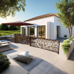 Barandilla de Balcón Decorativa de Hierro Forjado, Barandas de Acero Personalizadas para Uso Exterior, Diseño Elegante, Acabado Duradero de Alta Calidad - Product Image 1