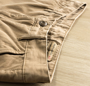 Shorts Bermuda Homme Kaki en Polyester/Coton Couleur Unie Sportifs avec Cordon de Serrage Avant Taille Mi-Haute Respirants Tricotés Tissés Séchage Rapide - Product Image 2