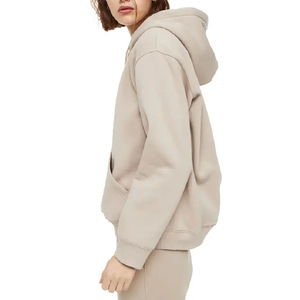 Conjuntos Deportivos de Algodón Sólido para Mujer al por Mayor, Conjunto de Sudadera con Capucha y Pantalones Deportivos de Dos Piezas con Logotipo Personalizado para Mujer - Product Image 1
