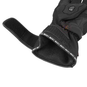 Gants de ski de course chauds en tissu textile imperméable Lazib Sports avec cuir véritable pour motards - Conception antidérapante à doigts complets - Product Image 5
