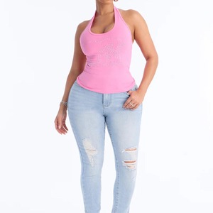 Women's Rhinestone Tanks Camisole Crop <b>Top</b> Women Sleeveless Slim <b>Crystal</b> Camis Tank <b>Top</b> - Product Image 1