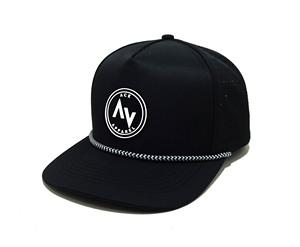 <b>Black</b> Trucker <b>Cap</b> Featuring Raised Rubber Front Emblem Adjustable Snapback Closure and Breathable Casual Streetwear Design - Product Image 2