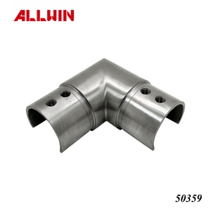 Modern Inline Slot Tube Cap <b>Rails</b> Glass Railing Handrail Stair Railing Stainless Steel 2 Way Tube Connector Deck <b>Wall</b> 12mm - Product Image 6