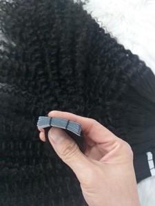 Extensions de cheveux humains bouclés à bandes adhésives 2026, 100 % cheveux humains bruts non traités, sans nœuds, sans perte, qualité supérieure - Product Image 4