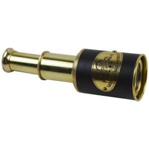 Telescopio de Latón de 19 cm con Diseño de Cabeza de Cuero, Telescopio de un Solo Tubo con Acabado Brillante - Product Image 1