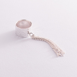Anillo de declaración grueso de Plata de Ley 925 al por mayor, joyería de moda de banda ancha texturizada para mujer, cadena de tendencia, fiesta de boda - Product Image 1