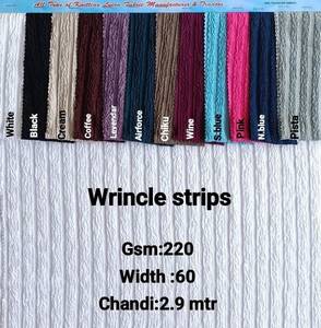 Corded Wrinkle Stripe Fabric Knitted Polyester Textile 220 Gsm 60 Inch Width for Garment and Home Use - Product Image 1