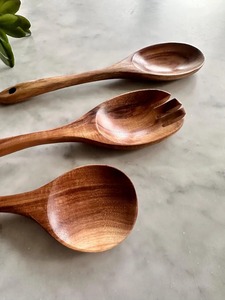 Natural Wooden Spoon Salad Fruit Dessert Mixing Tools Soup Dishwasher <b>Safe</b> Oven <b>Safe</b> Tabletop Kitchenware <b>Home</b> & Hotel Use - Product Image 2