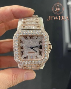 Wholesale Supply Hip Hop Moissanite Diamond Watch Stainless Steel Bling Watch for Men Wedding Party Jewelry Accessories - Product Image 1