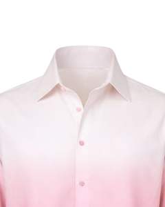 Camisa Formal para Hombre en Degradado Rosa y Negro, Algodón Premium, Manga Larga, Cierre de Botones, Estilo Casual Elegante, Fabricante OEM Personalizado, Suministro al por Mayor - Product Image 5