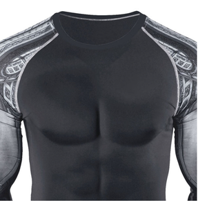 Rashguards de Spandex con Estampado Digital Personalizado para Hombre, Manga Larga, Alta Calidad, con Soporte OEM - Product Image 4