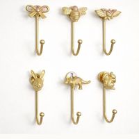 Crochets muraux vintage en métal en forme d'oiseau avec motif floral pour le rangement des vêtements, ensemble de trois pièces