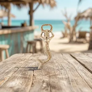 Mermaid Brass Bottle Opener Vintage Brass <b>Bar</b> Decor Handmade Nautical Bottle Opener Decorative Mermaid <b>Bar</b> <b>Tool</b> - Product Image 5
