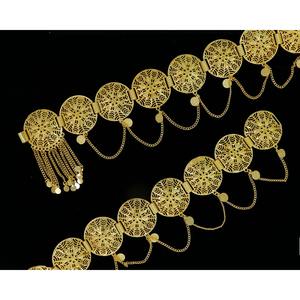 Latest & Classic Design Gold Plated Women Trending Body Chain Waist Belt Cutwork Kamarband Bridal Belly Chain Ethnic Party <b>Wear</b> - Product Image 2