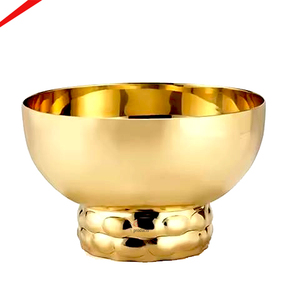 Centro de Mesa Decorativo de Lujo, Tazón de Nueces de Aluminio Brillante y Pulido, para Hogar y Hoteles, Elegante Servidor de Comida y Postres - Product Image 2