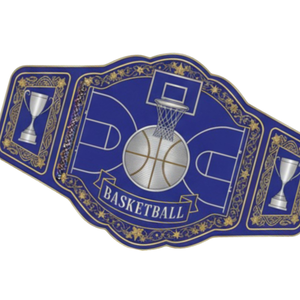 Cinturón de Campeonato de Baloncesto con Diseño de Cancha y Trofeo, Cinturón de Título de Cuero Personalizable de Primera Calidad - Product Image 3