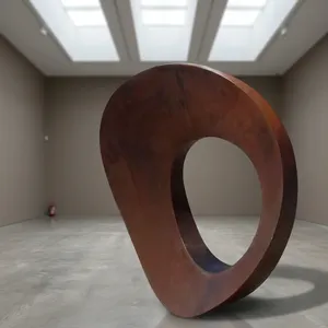 Escultura de Anillo Abstracta Moderna de Acero Corten, Gran Obra de Arte para Jardín Exterior, Plaza, Parque, Hotel, Villa, Decoración de Paisajes - Product Image 6