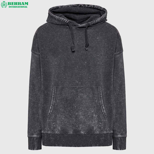 Nueva sudadera con capucha de calidad, con logo personalizado, estilo streetwear, corte regular, de secado rápido, transpirable, para invierno, con efecto lavado ácido. - Product Image 2