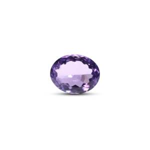 Loose Amethyst Gemstone 8.3 Carat Faceted Heart Oval Emerald Cut for Fine Jewelry - Product Image 1
