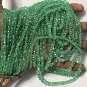 Perles Rondelles Facettées en Émeraude Verte Naturelle Colombienne 3mm 5mm, Certifiées IGI, Qualité AAA, Pierre Précieuse Tendance - Product Image 2