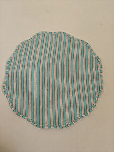 Light Blue Modern Reversible Cotton Leopard Print Quilted <b>Thin</b> Customizable Machine Washable Round/Square/Oval Placemat <b>Dining</b> - Product Image 5