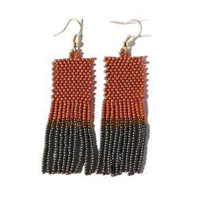 Pendientes de Gancho con Cuentas de Arroz Estilo Boho, Pendientes con Flecos de Cuentas de Semillas, Pendientes Colgantes de Cuentas de Vidrio de Moda, Ropa de Fiesta, Ropa de Playa - Product Image 4