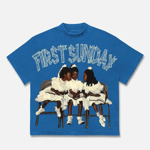 T-shirt en coton uni Hip Hop Y2K européen et américain pour hommes et femmes, style Harajuku rétro, respirant et écologique, à manches courtes - Product Image 2