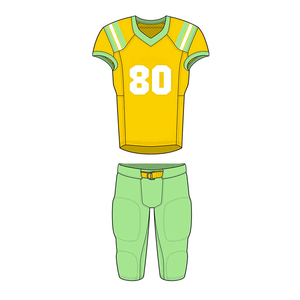 Men's American Football Jersey Set Printed 100% <b>Polyester</b> Yellow Navy 24 Sublimated Moisture Wicking Practice Wear Regular Fit - Product Image 5