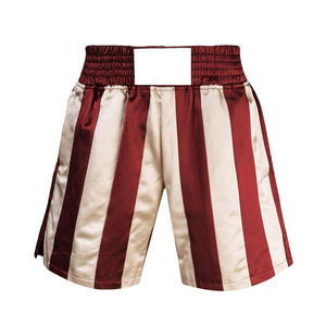 Shorts d'entraînement de boxe Muay Thai, taille mi-haute élastique, couleur unie, logo personnalisé, vente en gros, polyester respirant de haute qualité - Product Image 1