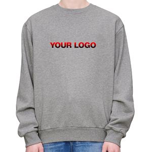 OEM/ODM personalizado bordado Logo Plus Size sudaderas con capucha y sudadera para hombres de alta calidad 100% algodón pesado cuello redondo sudadera - Product Image 1