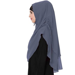 Pañuelo ligero elástico en cuatro direcciones para mujer, chal largo de muselina, hiyab de algodón antiestático estilo turco al por mayor - Product Image 5