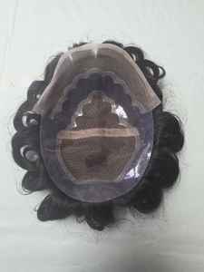 Peluca de Cabello Humano Virgen Taz Hair BD, Estilo Bollywood, Prótesis Capilar Suave de Cabello Indio para Hombres, Toupee Remy - Product Image 2