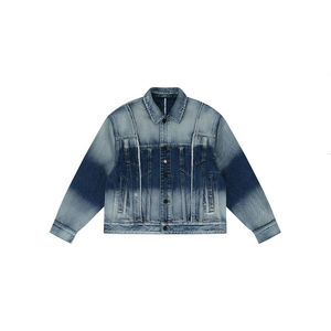Nueva Colección de Verano, Chaqueta Vaquera para Hombre, Color Deslavado, Elegante, 100% Algodón, Impermeable, Transpirable, con Capucha, Estilo Urbano - Product Image 1