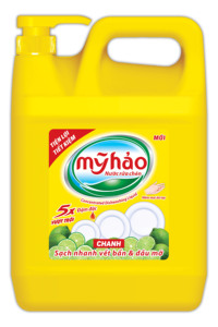 My Hao Savon liquide vaisselle au citron et extrait de gingembre, dégraissant, élimine les odeurs, sans danger pour les mains, bouteille en plastique, nettoyant de cuisine, Vietnam - Product Image 2