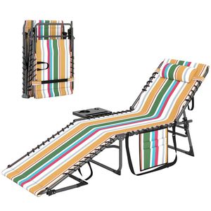 Chaise longue d'extérieur multicolores pour cour et bain de soleil - Product Image 5