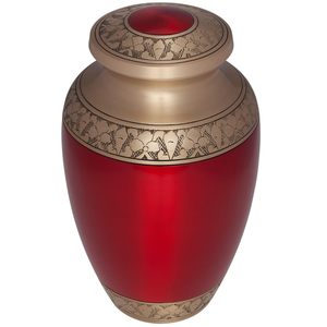 Urne funéraire en laiton rouge pour adulte, gravée sur mesure, style européen/américain, 220 pouces cubes, écologique et durable - Product Image 3